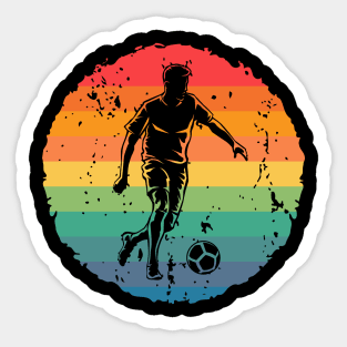 Retro Vintage Soccer Player Soccer Lovers Football Fans Gift Sticker